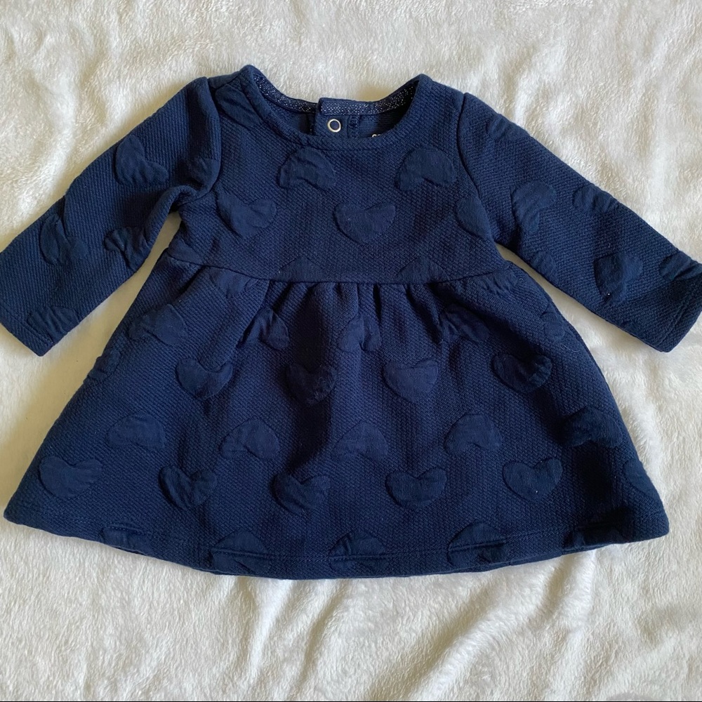 Carters Long Sleeve Dress - Navy